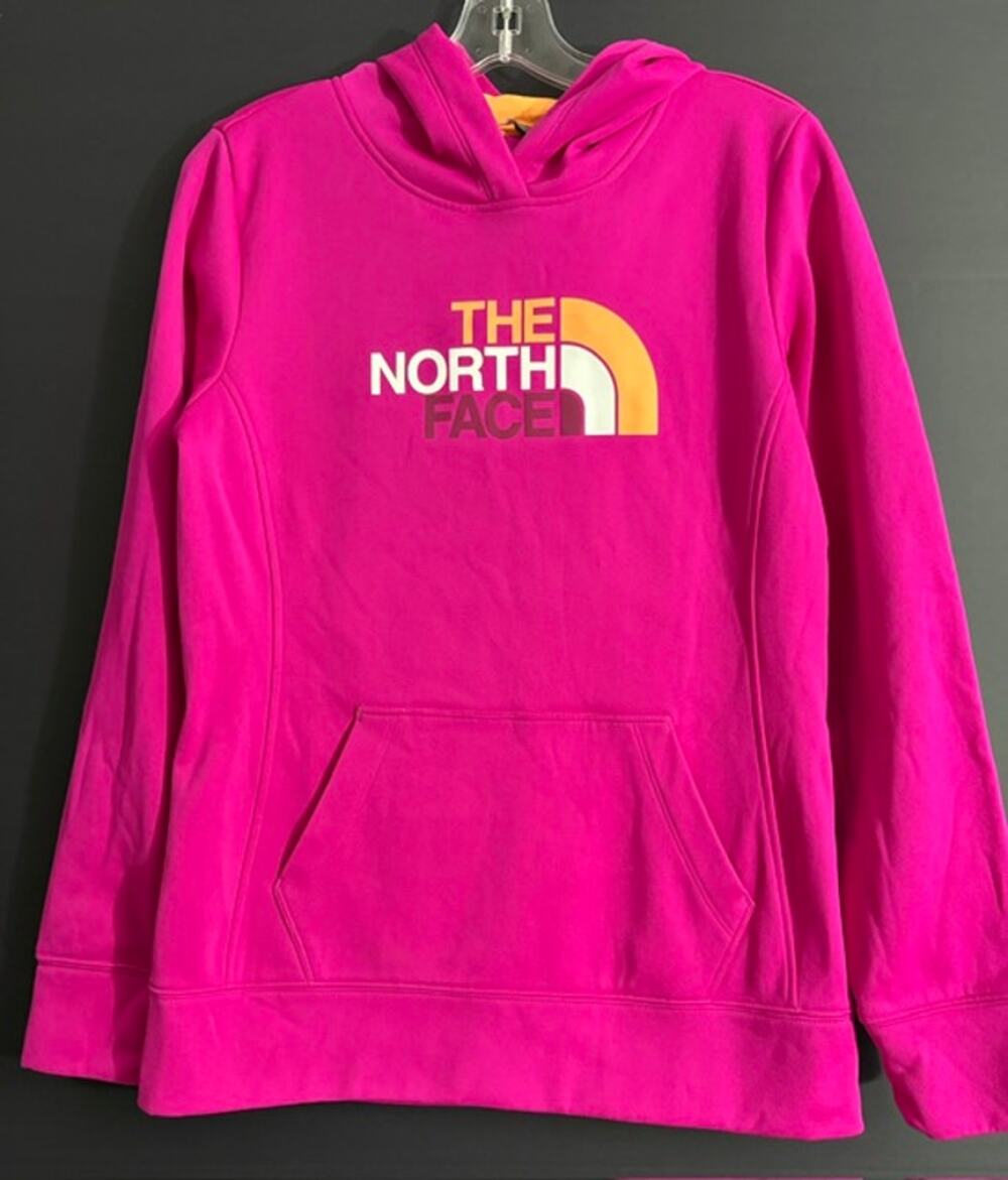 The North Face Women’s M Hot Pink Pullover Hoodie Logo Performance Sweatshirt